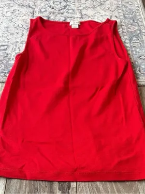 J. Crew Factory Red Sleeveless Top thumbnail 1