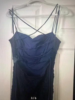 Windsor Blue Lace Prom Dress thumbnail 2
