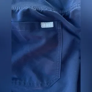 Figs Technical Collection Women’s Large Blue Navy Pants Gray Ties size xl thumbnail 4