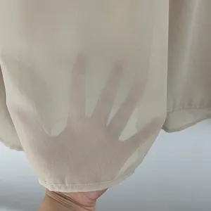 MILANO Vintage 90s Creme Beige Coquette Lace Wide Sleeve Semi Sheer Flowy Blouse thumbnail 7