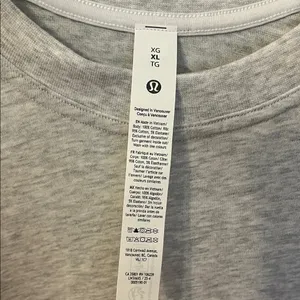 lululemon heavyweight cotton crewneck Gray Long Sleeve Tee. NWT XL thumbnail 6