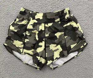 Lululemon Hotty Hot Low Rise Shorts 4" Heritage 365 Camo Green Athletic Women 4 thumbnail 1