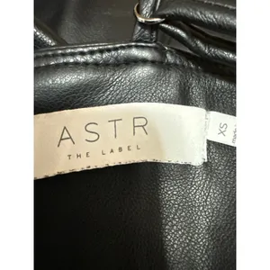 ASTR The Label Black Faux Leather Vegan Cutout Sleeveless Cami Bodycon Dress XS thumbnail 5