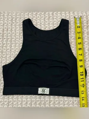 Victoria's Secret Shine Patch High-Neck Racerback Bralette Size Medium black thumbnail 5