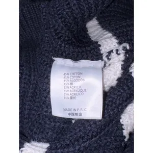 Brandy Melville Nautical Oversized Sweater‎ Navy Blue White Striped Ribbed Knit thumbnail 4