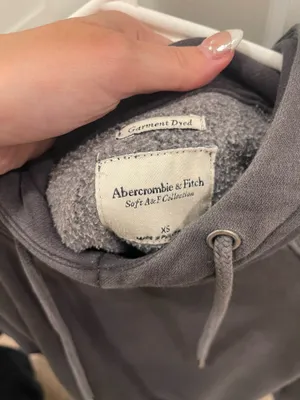 Abercrombie Cropped Hoodie Grey thumbnail 2