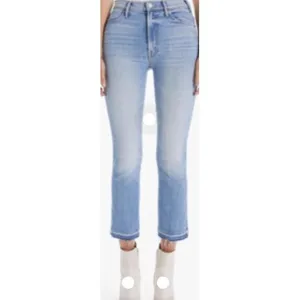 Mother The Hustler Ankle‎ Fray High Rise Flare Jeans Light Blue WashSz 24 thumbnail 2
