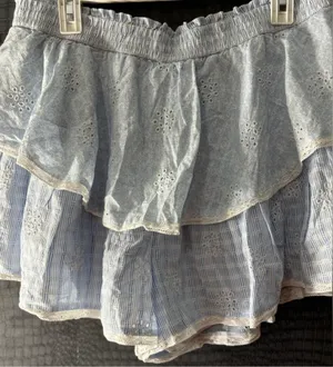 American Eagle Ruffle Printed Mini Skirt With Elastic Waistband thumbnail 3