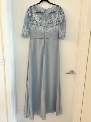 Make You Pretty More Lace A-Line Wedding Formal Gown in Light Blue Size 12 NWT thumbnail 5