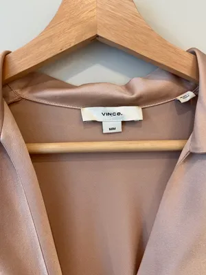 Vince Silk Bias Long Sleeve Blouse thumbnail 4