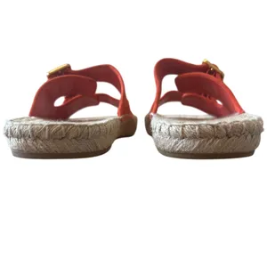 Tory Burch Orange‎ Suede Two Band Espadrille Sandals 8.5 thumbnail 3