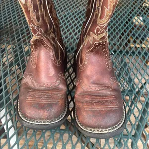 Justin Boots Gypsy Womens Brown Leather Cowgirl Western Boot Round Toe 7B Country thumbnail 3