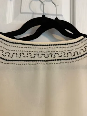 Abercrombie and Fitch white beaded tank top size extra small thumbnail 5