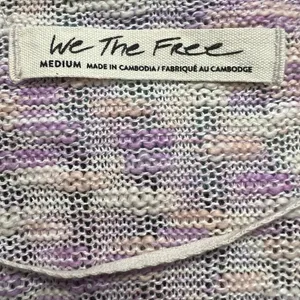 We The Free People Top Womens Medium Open Knit Spaced Out‎ Scoop Neck Thumbholes thumbnail 12