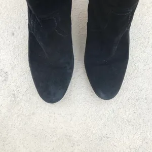 Valentino women’s black suede knee high block heel boots size IT 37 US 7 thumbnail 8