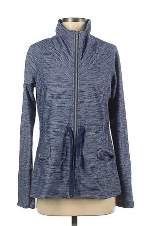 Balance Outdoor track Jacket full zip space dye navy blue activewear women's S thumbnail 1