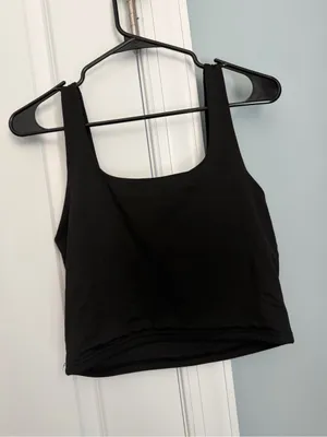 ReoRia Black Square Neck Crop Camisole thumbnail 5