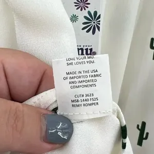 Show Me Your Mumu Remy Romper White‎ Green Cactus Print Button Size Small thumbnail 13