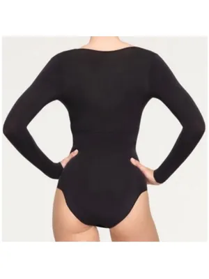SEAMLESS SCULPT LONG SLEEVE OPEN BUST BRIEF BODYSUIT Size L thumbnail 6