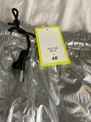 BNWT Justine skye silver metallic mini skirt thumbnail 5