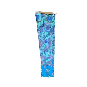 Spense colorful paisley comfort flowy pull on pants lounge boho festival Sz L thumbnail 5