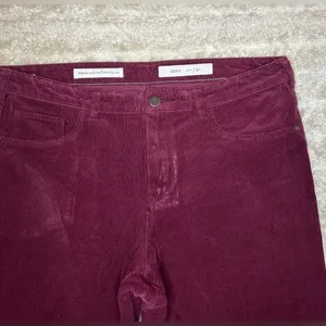 Anthropologie Pilcro and the Letterpress Serif burgundy corduroy skinny pants thumbnail 2