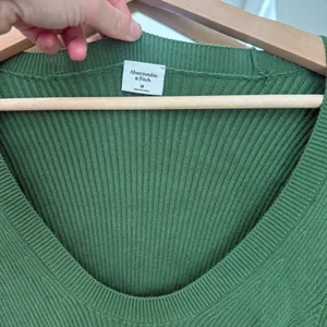 Abercrombie & Fitch Olive Ribbed Knit Top thumbnail 4