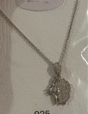 Lot b310 925 sterling silver necklace pendant thumbnail 1