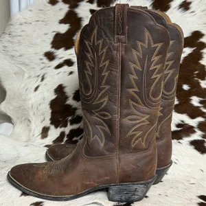 Ariat Heritage Leather Round Toe‎ Western Boots Size 8.5 T1 thumbnail 6