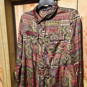 NWOT Urban Modesty Colorful Print Button Dress XL thumbnail 2
