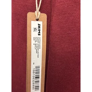 Skims Cotton Fleece Classic Straight Leg Pant Merlot medium new with tags thumbnail 10