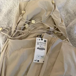 Zara Beige Tie Back Dress thumbnail 5