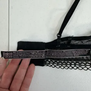 Victoria's Secret‎ S Small Bralette Bra Black Lace Adjustable Unlined Sheer Mesh thumbnail 13