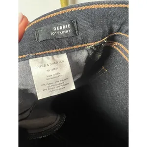 Veronica Beard Debbie Skinny Mustard Stripe Jeans Sz. 24 thumbnail 7