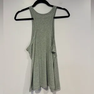 Grey ribbed Intimately Free People high‎ neck tank top thumbnail 3