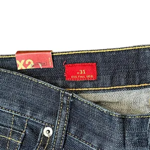 Express E2 Eva Full Leg Flared Jeans Size 31 Mid-Rise Stretch‎ Dark Wash Denim thumbnail 7
