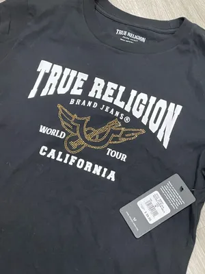 True Religion Black T-Shirt Cotton thumbnail 3