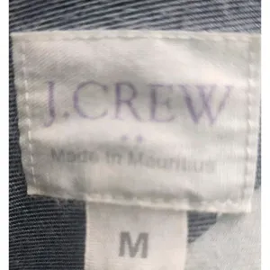 J. Crew Women's Size M Boy Fit Button Up Long Sleeve‎ Navy and White thumbnail 3