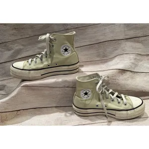 Converse Chuck Taylor All Star High Top Lift Platform Butterfly Sage Green 6 thumbnail 3