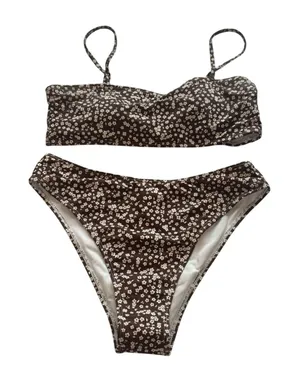 SHEIN Brown Floral Bikini Set thumbnail 1