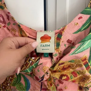 Farm‎ Rio Pineapple Dress fruits pink mini smocked thumbnail 3