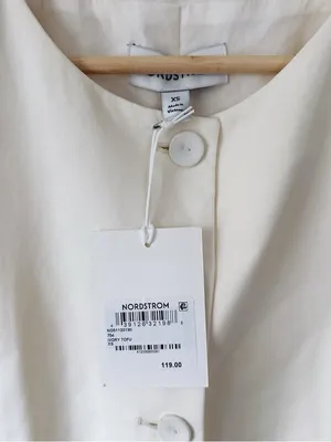Nordstrom Women’s Cutaway Linen Vest Ivory Tofu thumbnail 5
