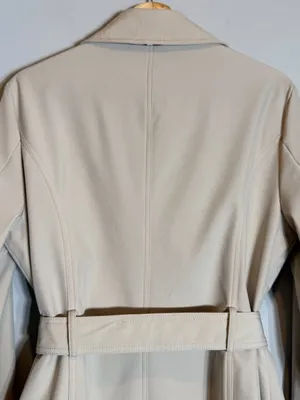 Tommy Hilfiger Belted Trench Coat Womens Medium Beige Lightweight Preppy Classic thumbnail 12