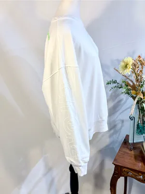G/FORE Coordinates French Terry Oversized Pullover Sweatshirt White Sz L🧡 Size L thumbnail 6