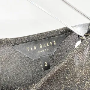 NWT Ted Baker‎ London Monyca Glitter One Shoulder Knee Length Dress XXS Cocktail thumbnail 7