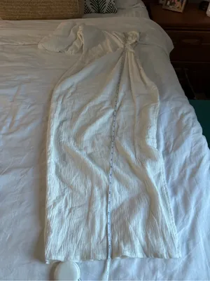 Seven Wonders White Marloe Cutout One Shoulder Puff Sleeve Maxi dress NWT Small thumbnail 10