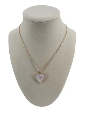 Park Lane Necklace Womens OS Heart Pendant White Gold Tone NEW thumbnail 1