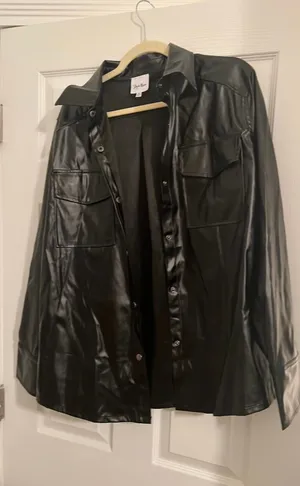 Style to Moon Leather Jacket Black Size M thumbnail 1