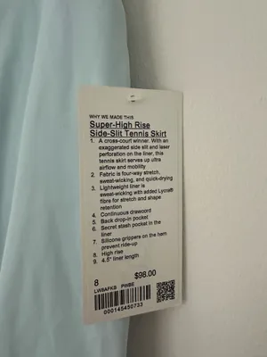 Lululemon Super-High-Rise Side-Slit Tennis Skirt Powder Blue 8 thumbnail 3