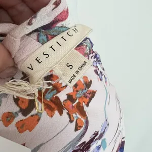 NEW Lovestitch floral midi dress SMALL short flutter sleeves Pockets pink thumbnail 13